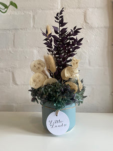 Forever Bouquet Dried Flower Arrangement - Blue Pot 1